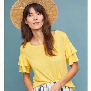 NWT Anthropologie T. La Ruffled Top